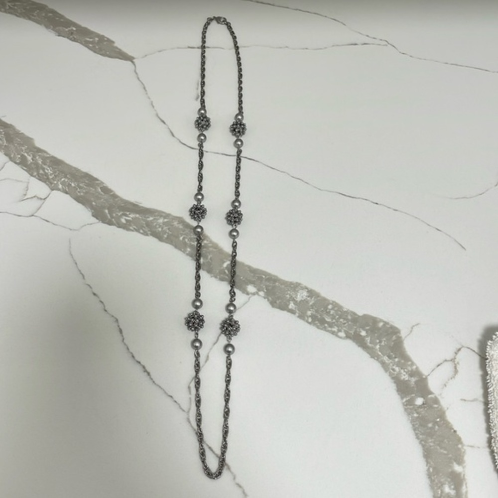 Ann Taylor Silver Long Necklace